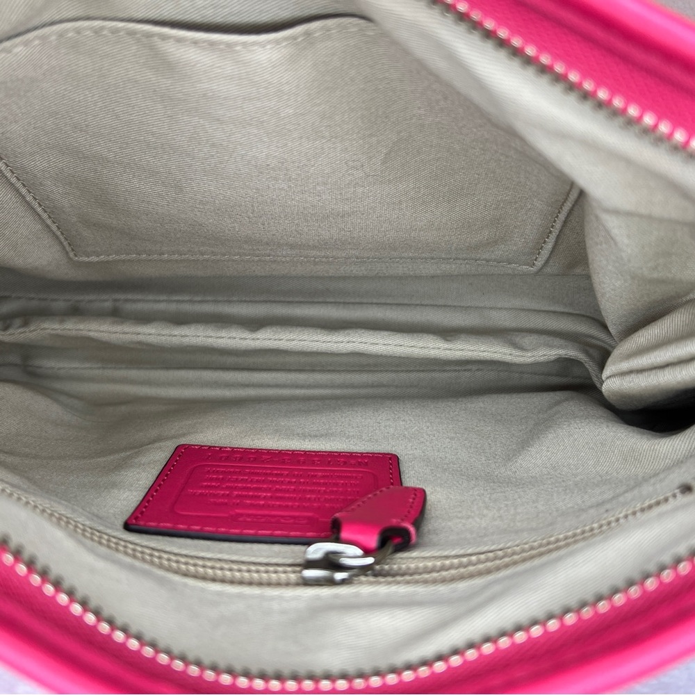 Coach Poppy Red Legacy Leather Double Gusset - Picture 7 of 9